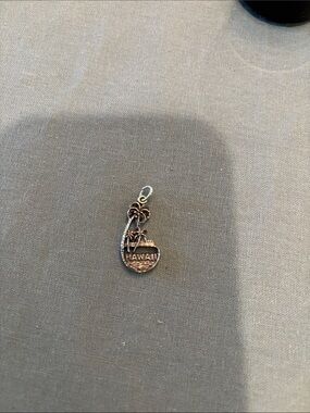Aloha Palm Tree Silver Charm Pendant